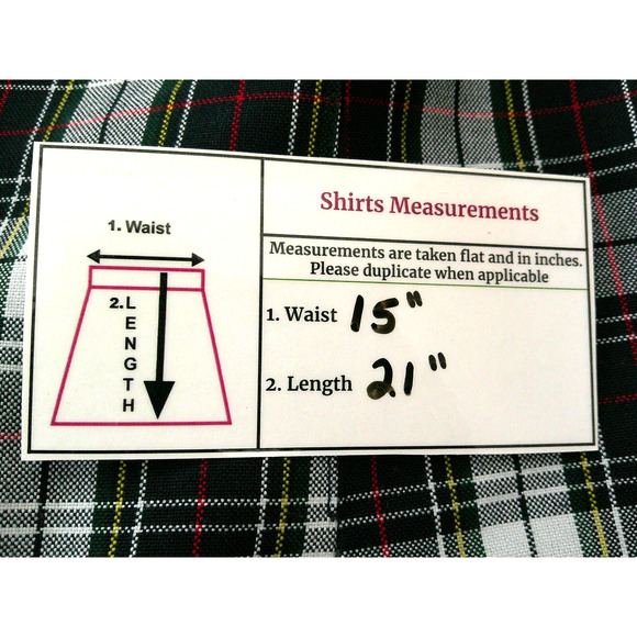 School Apparel Women's (Size 8/Waist 30) Y2K Preppy Black Plaid Pleated Skirt - Picture 7 of 7